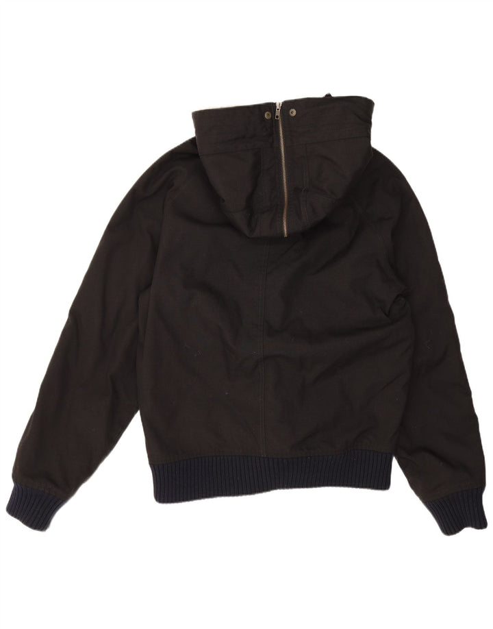 Woolrich Veste bomber rembourrée à capuche pour homme UK 40 Large Noir Polyamide
