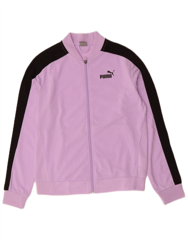 Puma Veste de survêtement surdimensionnée pour femme UK 10 Small Violet Colourblock