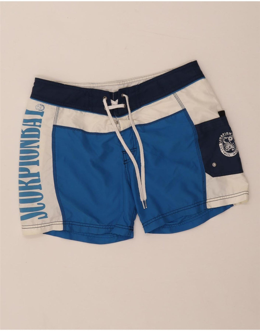 Scorpion Bay Short de bain graphique pour homme en polyester color block grand bleu