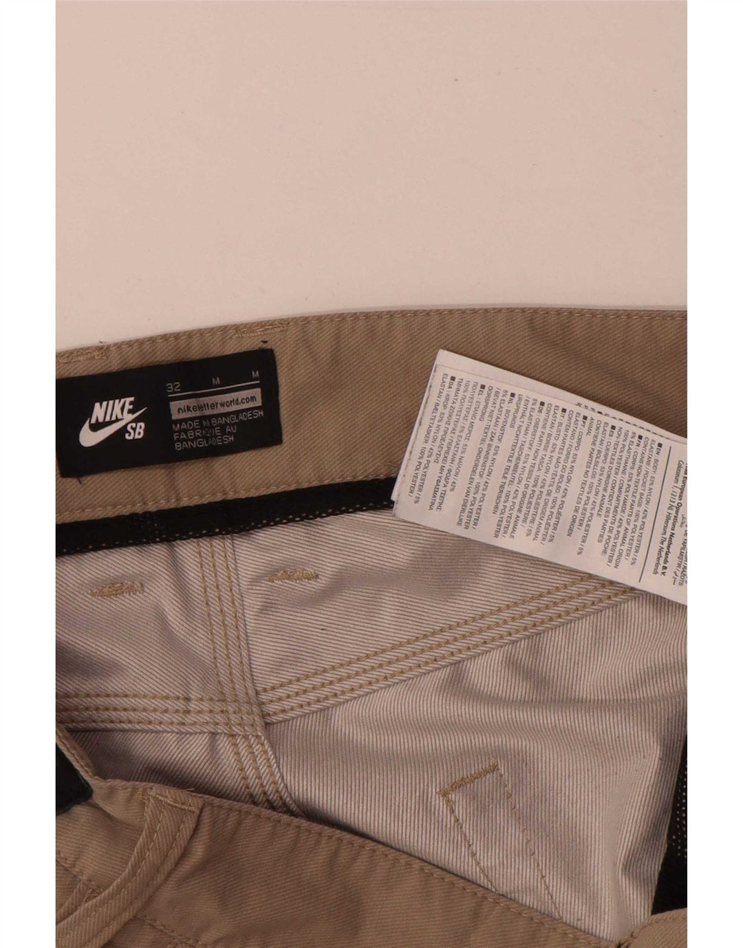 Nike Short décontracté régulier W32 en nylon beige moyen pour homme