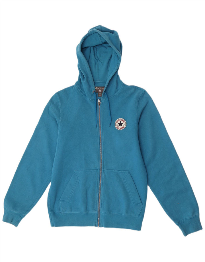 Converse Pull à capuche zippé pour homme Petit coton bleu