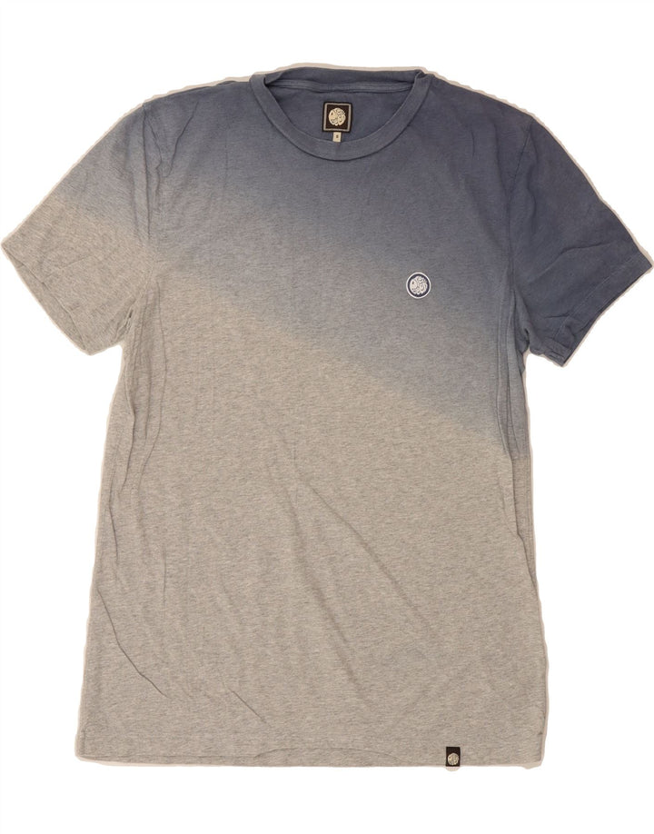 PRETTY GREEN Mens T-Shirt Top Small Grey Colourblock Cotton Vintage Pretty Green and Second-Hand Pretty Green from Messina Hembry 