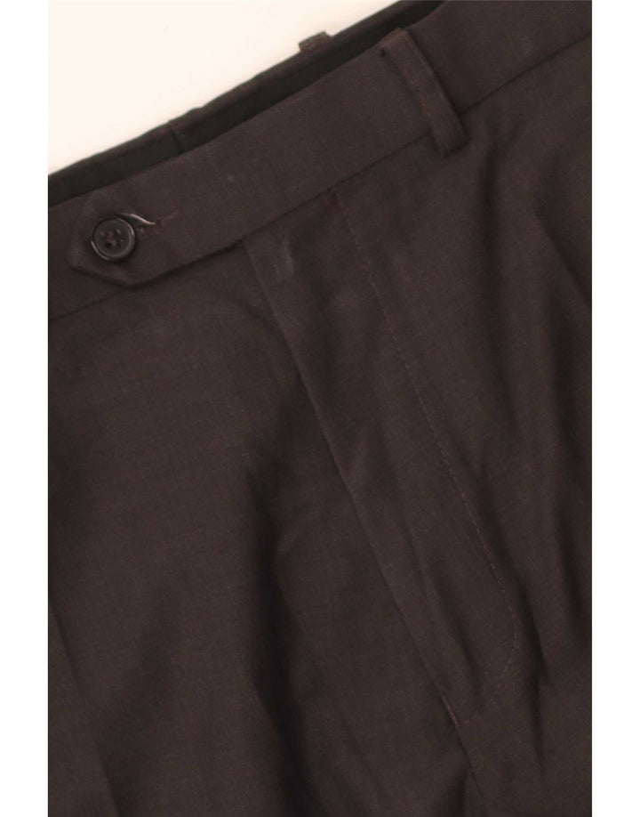 Marks & Spencer Pantalon de Costume Droit Homme W36 L31 Gris Laine