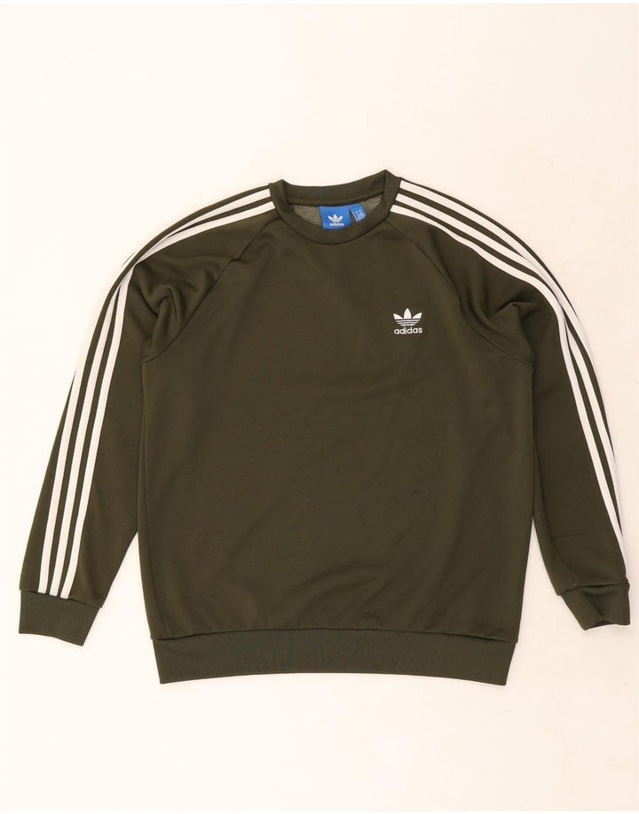 Adidas Sweat-shirt pour homme Grand Kaki Polyester