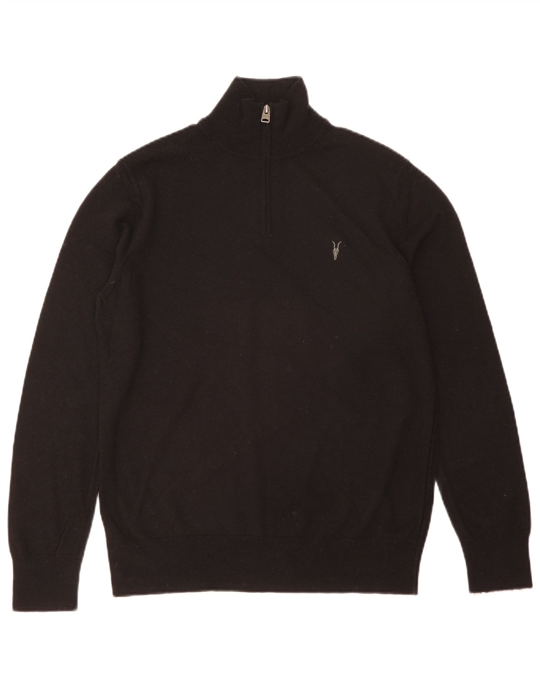 All Saints Pull Col Zippé Homme Noir Moyen
