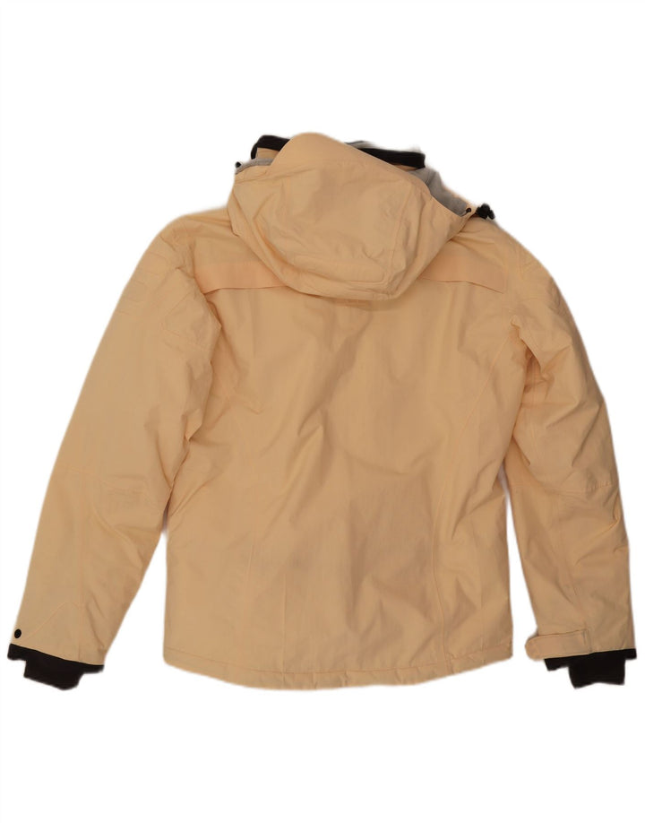 Ellesse Veste de ski à capuche pour femme UK 12 Jaune moyen Polyamide