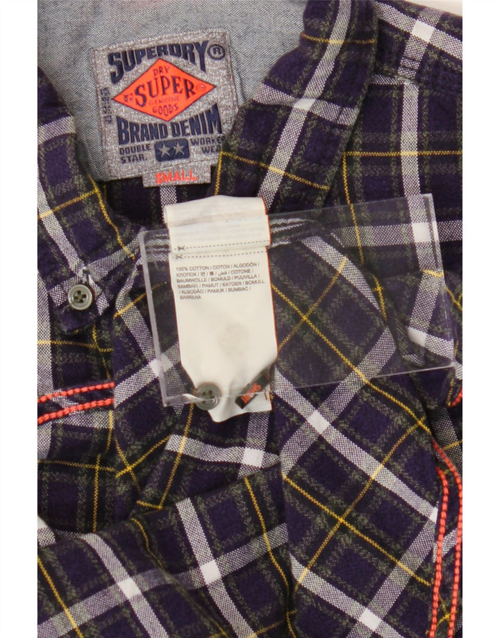 SUPERDRY Chemise Flanelle Homme Petit Carreau Violet Coton