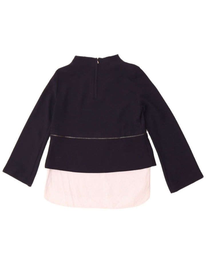 Zara Tunique à manches longues pour femme UK 12 Bleu marine moyen Colourblock