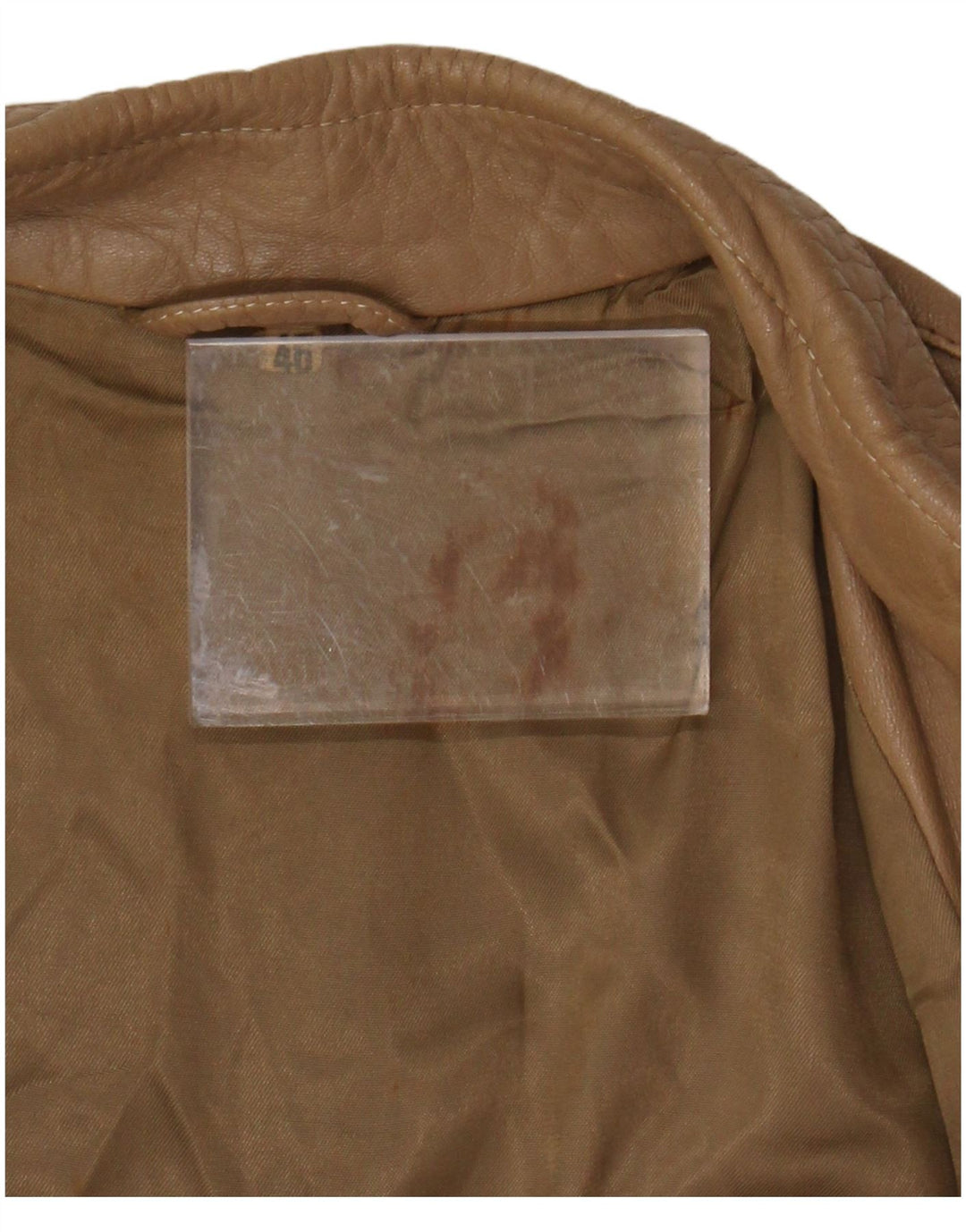 VINTAGE Veste en cuir femme IT 46 Large Marron