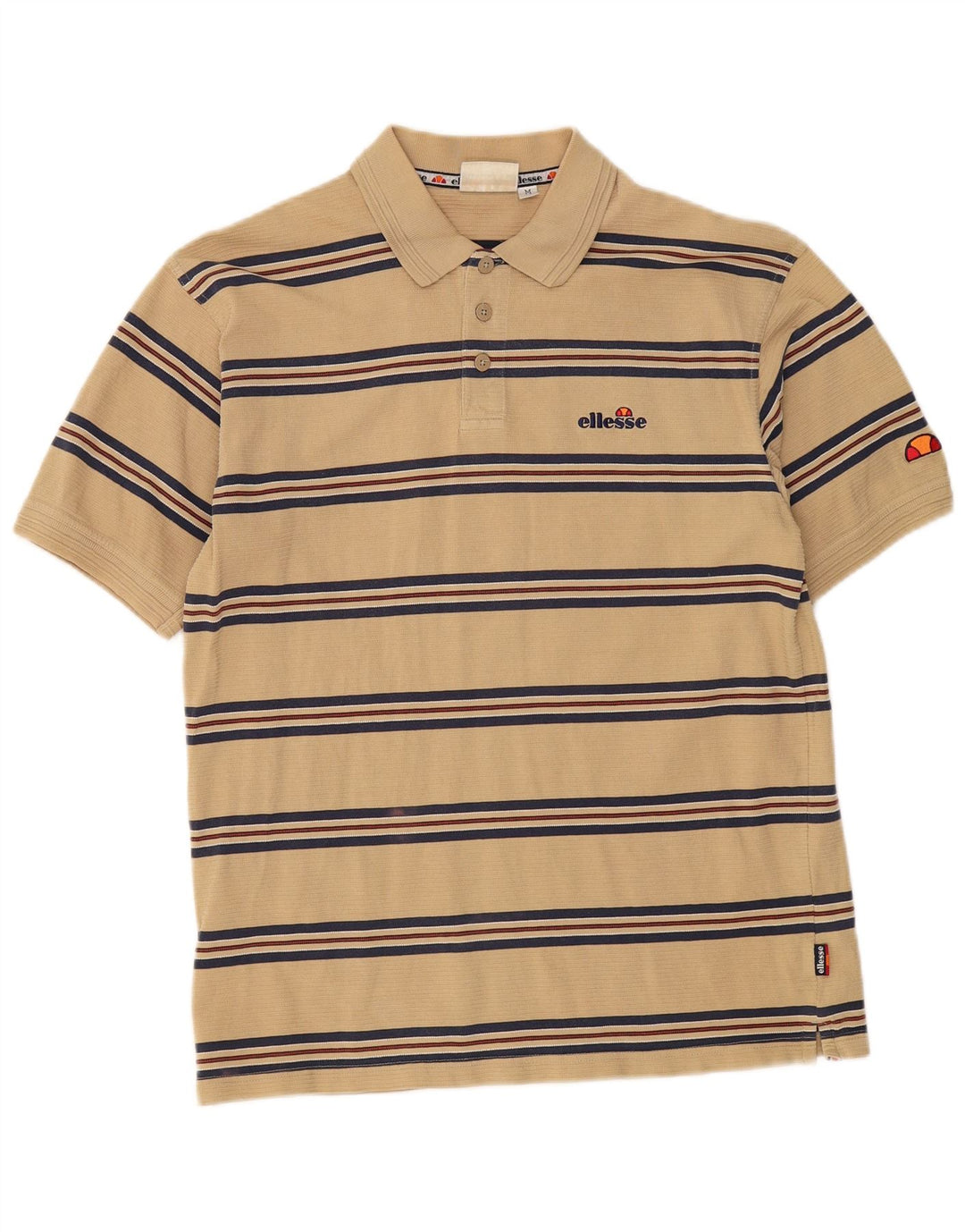 Ellesse Polo Homme Rayé Beige Moyen
