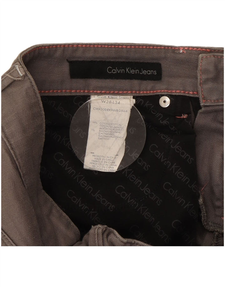 Calvin Klein Jean Slim Femme W28 L34 Gris Coton