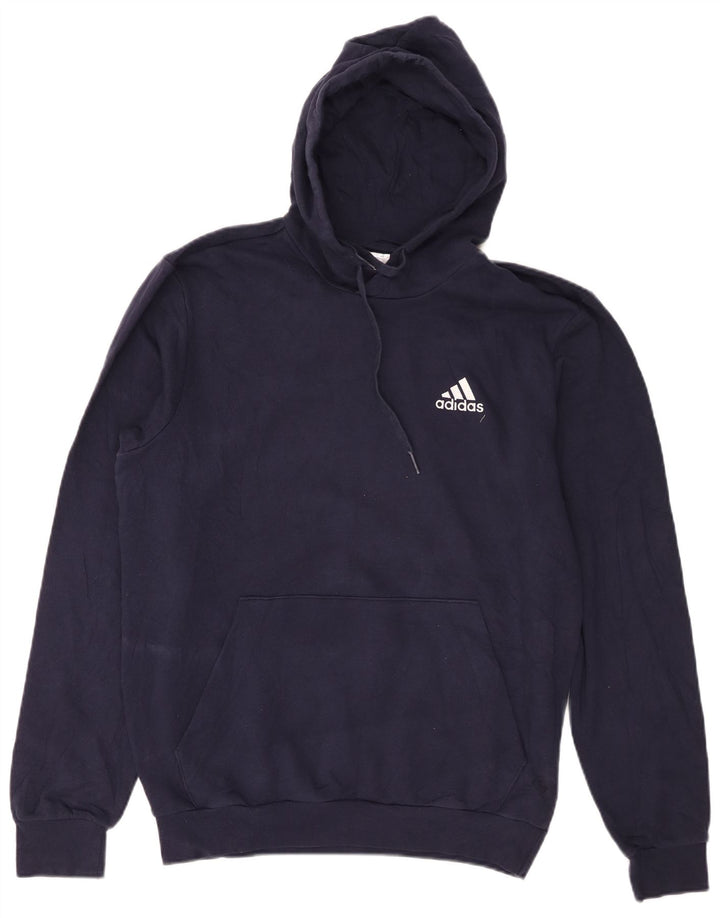 Adidas Pull à capuche pour homme en coton bleu marine moyen