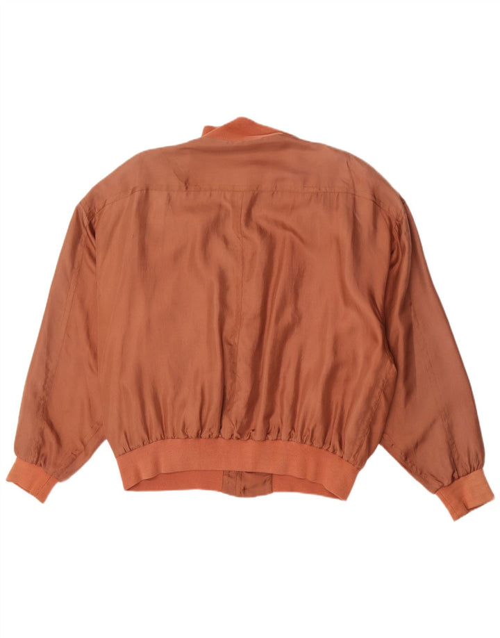 vintage Mens Bomber Jacket UK 38 Soie rose moyenne