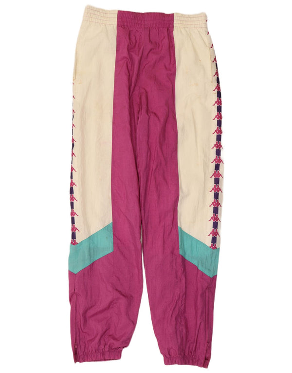 KAPPA Pantalon de Survêtement Graphique Homme Joggers Large Rose Colourblock