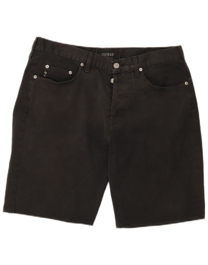 Guess Short en jean pour homme W34 Grand Noir