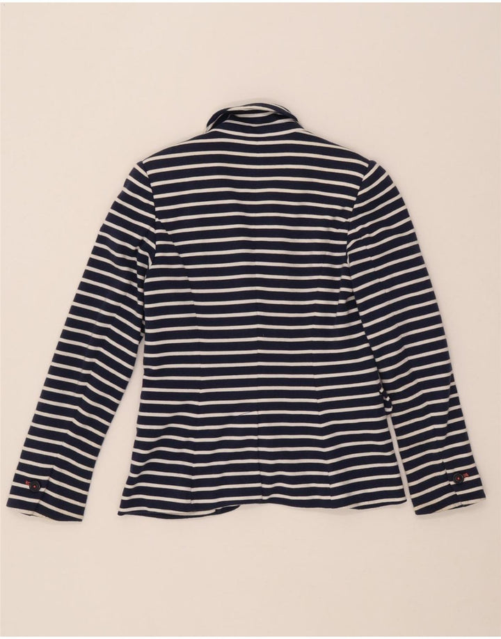 Joules Veste Blazer 1 Bouton Femme UK 6 XS Bleu Marine Rayé Polyester
