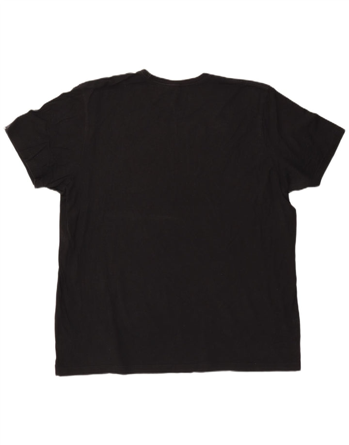 ADIDAS T-Shirt Graphique Homme Top 2XL Coton Noir