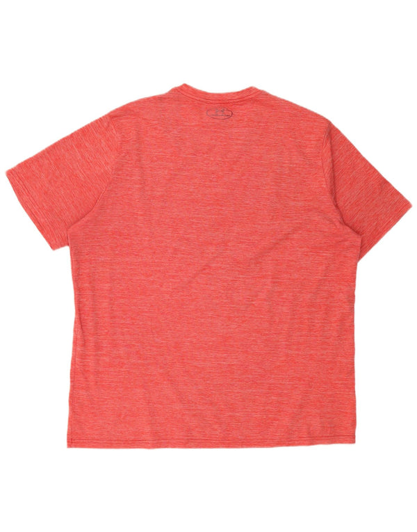 Under Armour Heat Gear T-Shirt Haut 2XL Rouge Moucheté Polyester Homme