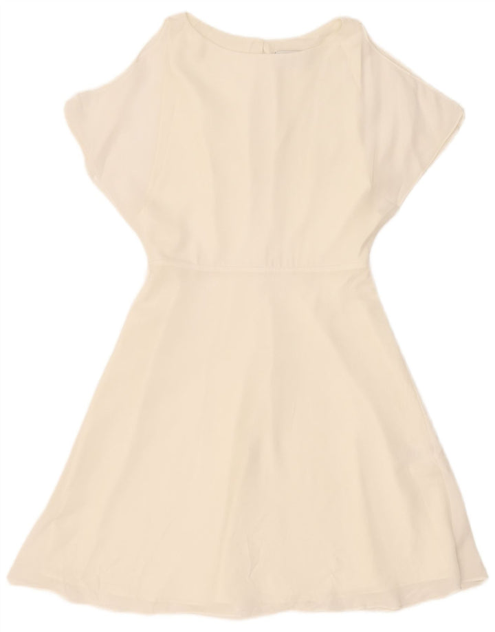 Reiss Robe trapèze pour femme UK 10 Petit Blanc cassé Polyester