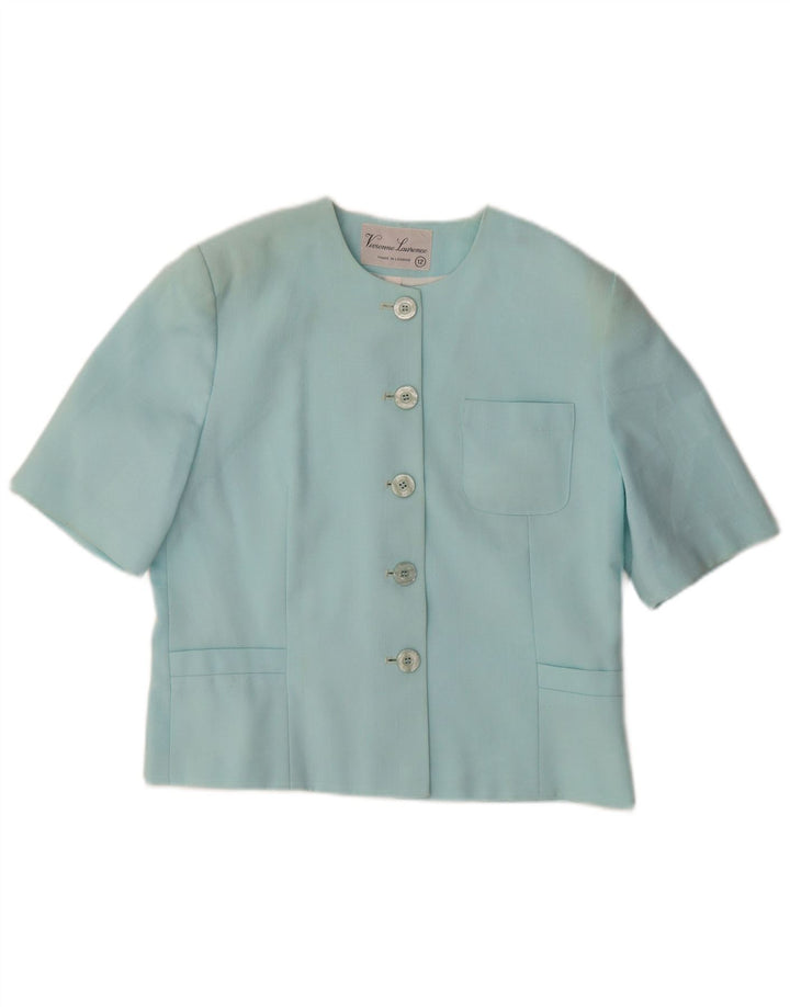 VIVIENNE LAURENCE Veste blazer à 5 boutons pour femme UK 12 Bleu moyen