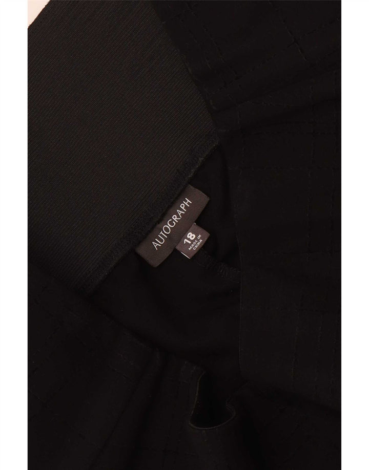 Marks & Spencer Legging court autographe pour femme UK 18 XL à carreaux noirs