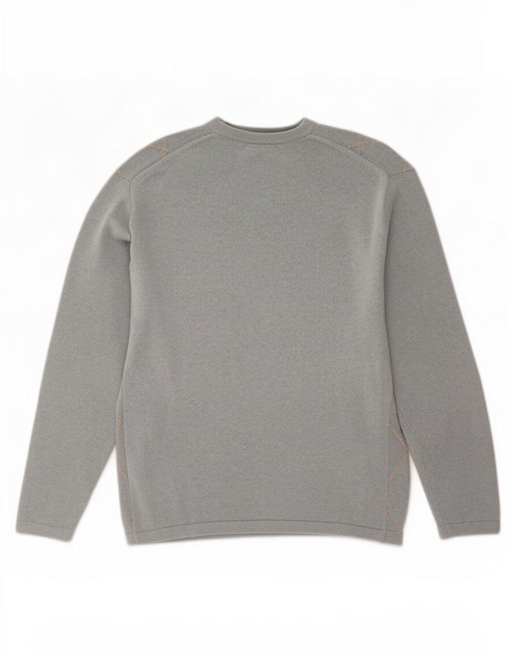 Lacoste Pull col V pour homme Taille 5 Grand Bleu Argyle/Diamant Acrylique