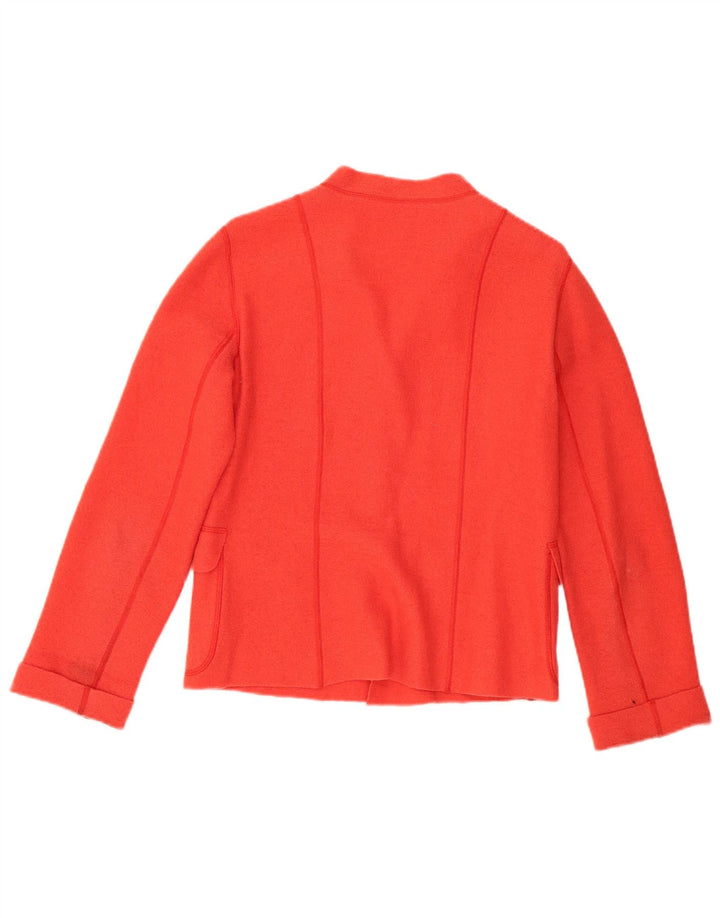 Alberto Aspesi Veste Blazer 3 Boutons Femme IT 42 Laine Rouge Moyen