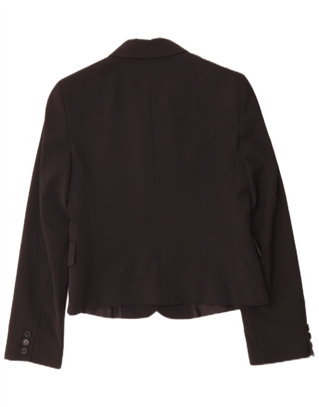 BENETTON Veste Blazer 3 Boutons Femme IT 44 Noir Moyen Polyester