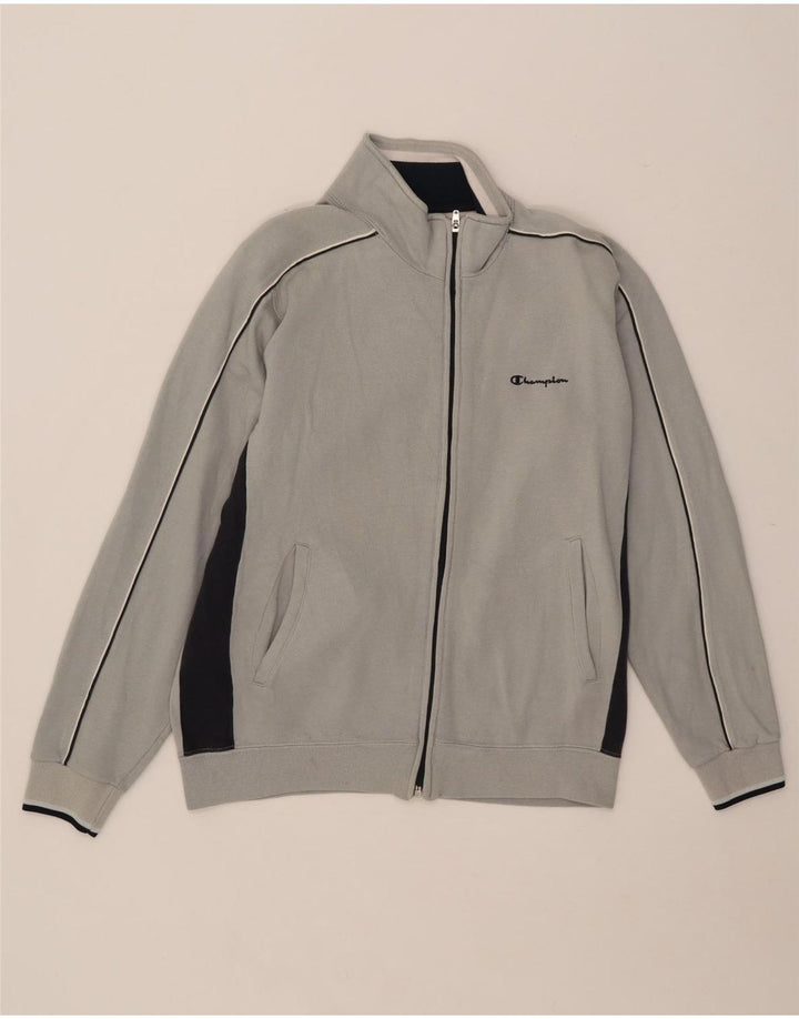 CHAMPION Veste de Survêtement Homme Petit Gris Colorblock Coton