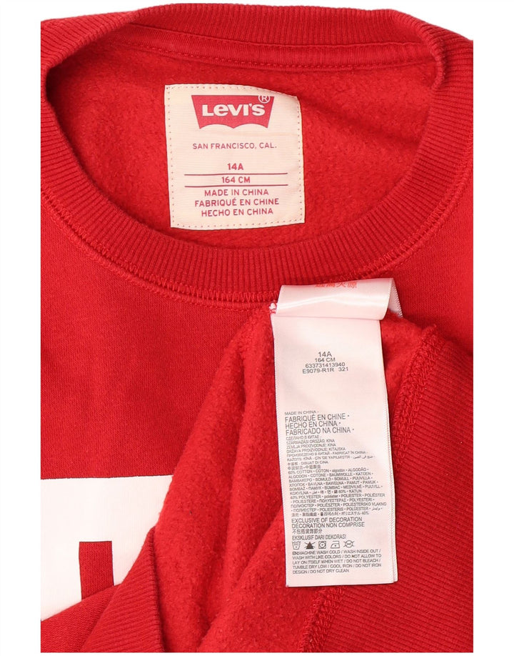 LEVI'S Sweatshirt Graphique Garçon 13-14 ans Rouge Coton