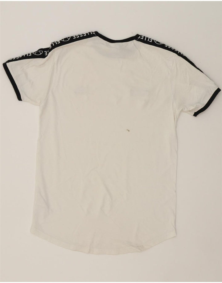ELLESSE Mens Graphic T-Shirt Top Small White Cotton Vintage Ellesse and Second-Hand Ellesse from Messina Hembry 
