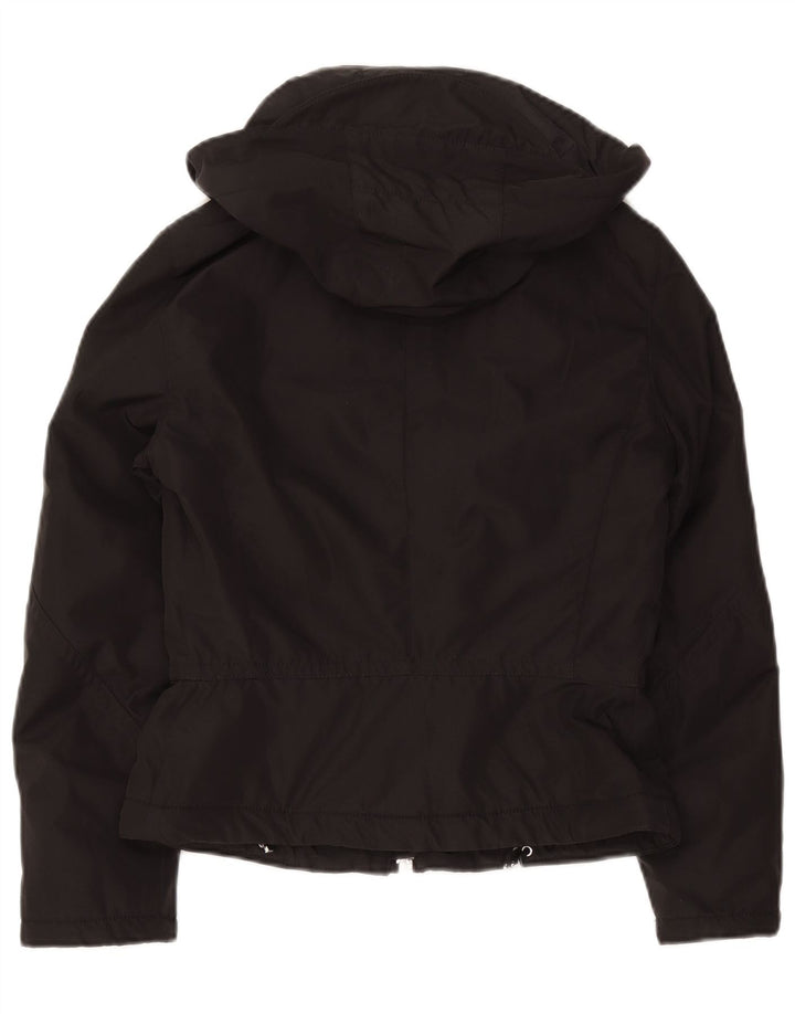 Post Card Veste Bomber À Capuche Femme UK 6 XS Noir Polyamide