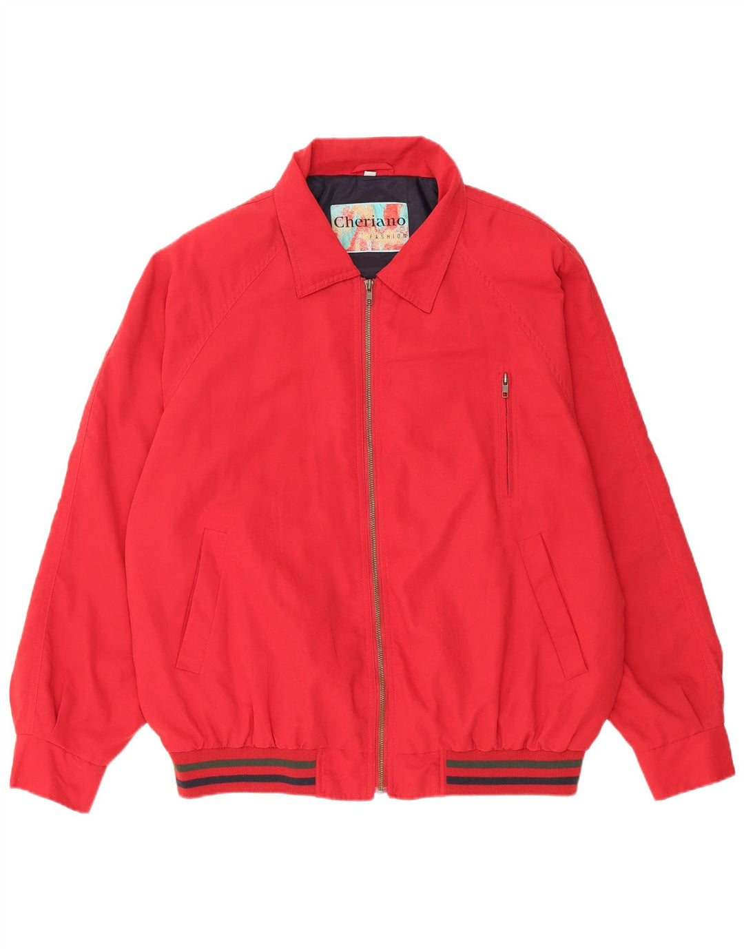 CHERIANO Veste Bomber Homme IT 52 XL Rouge Polyester