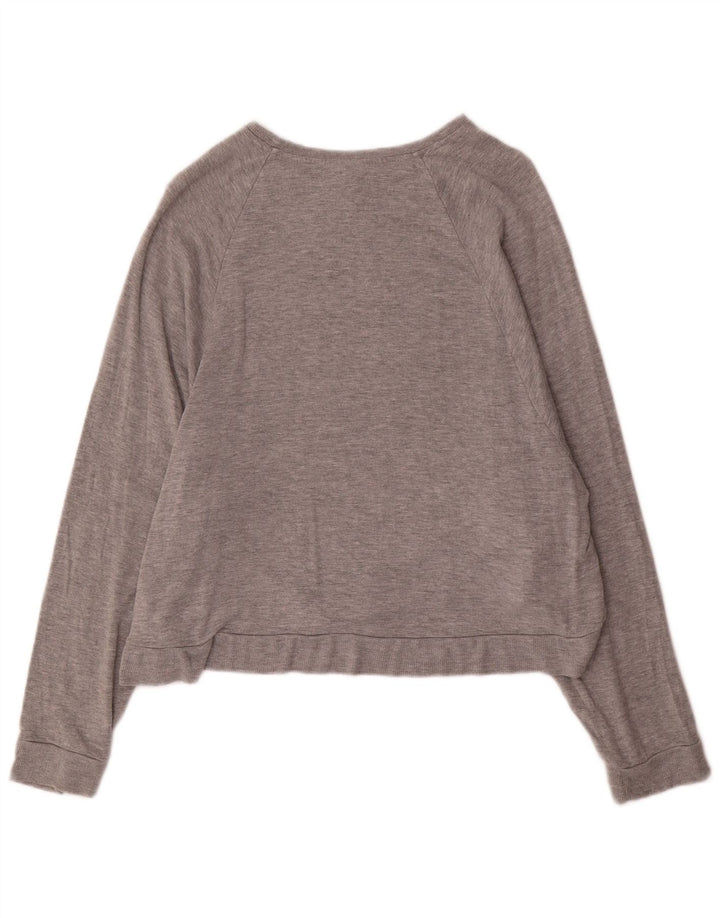 Topshop Sweat-shirt surdimensionné pour femme UK 42 Gris moyen Viscose