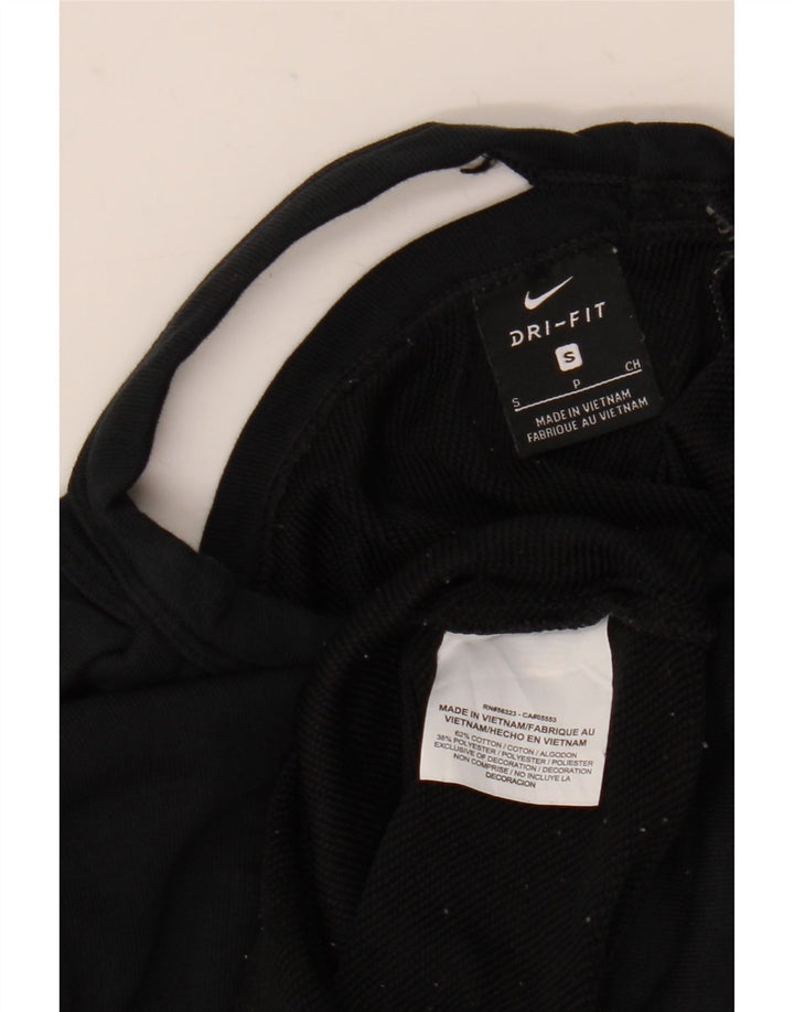 Nike Femme Dri Fit Sweat-shirt surdimensionné UK 10 Petit Coton Noir
