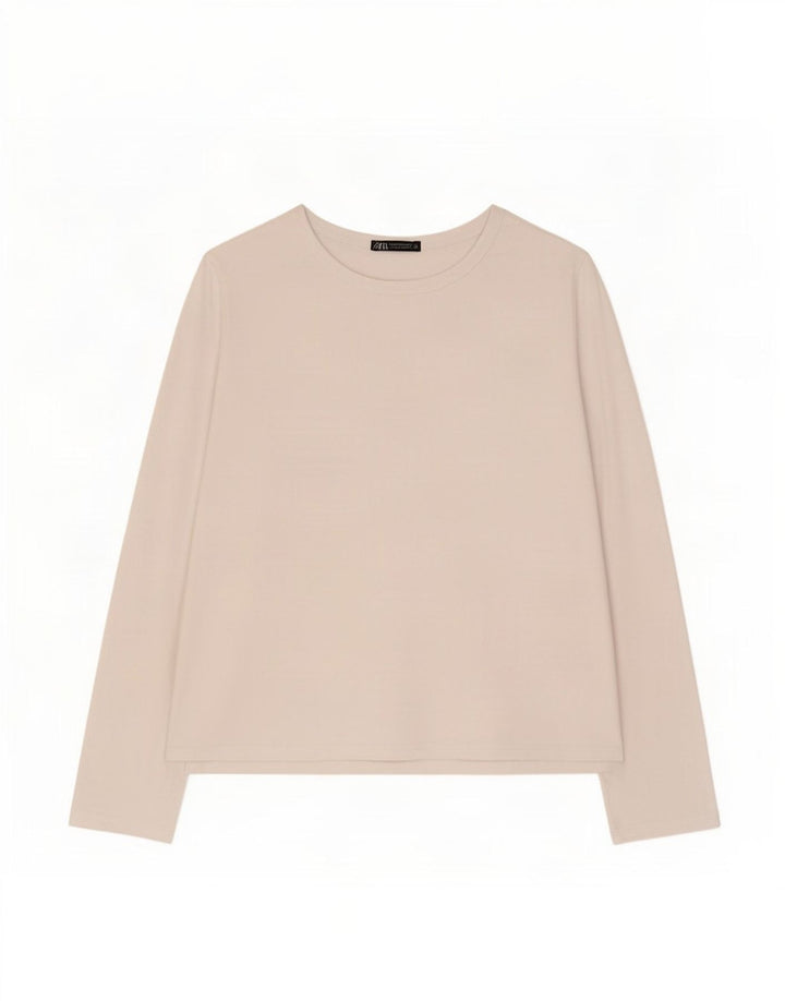 Zara Femme Top Manches Longues UK 18 XL Blanc