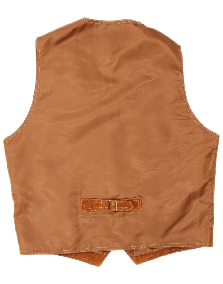 Pionier Gilet en daim pour homme en cuir marron moyen