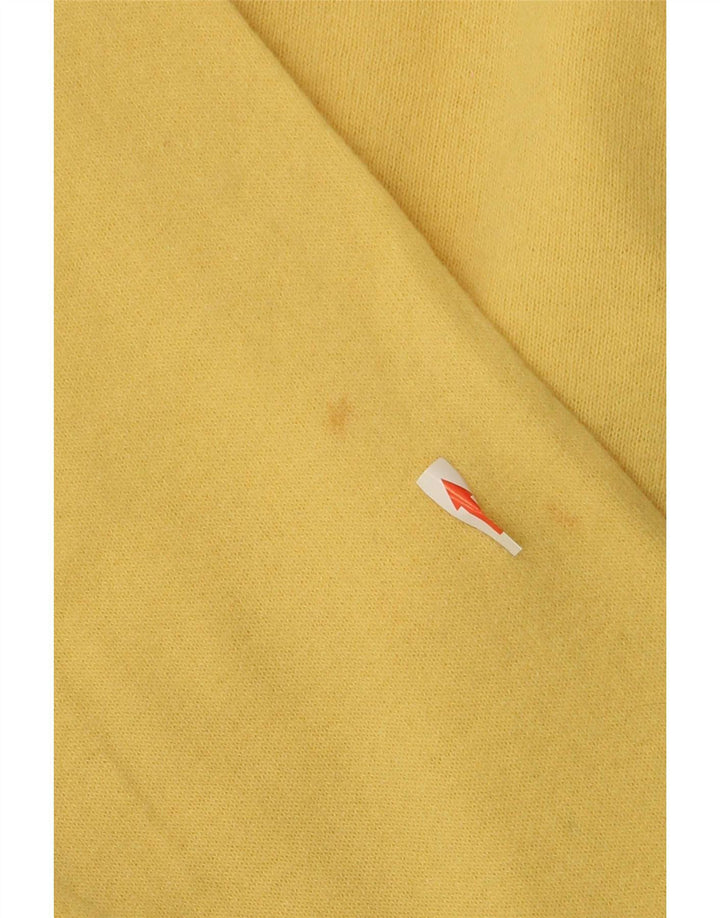 Benetton Pull Col V Homme IT 52 Large Jaune Laine