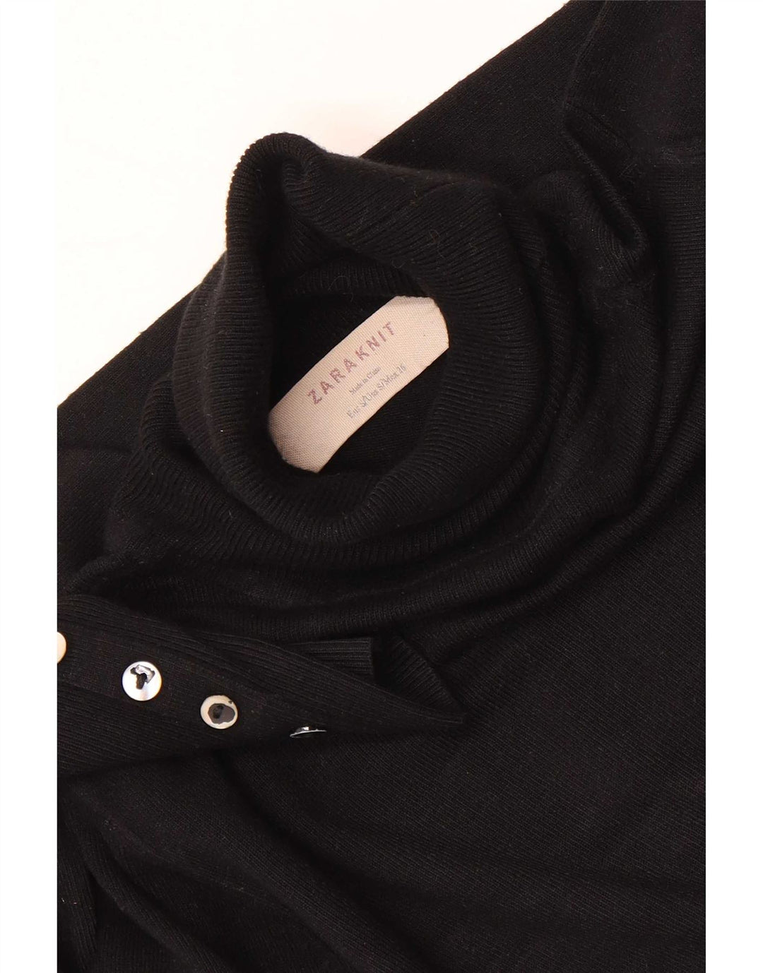 Zara Pull col roulé pour femme UK 10 Petit Noir