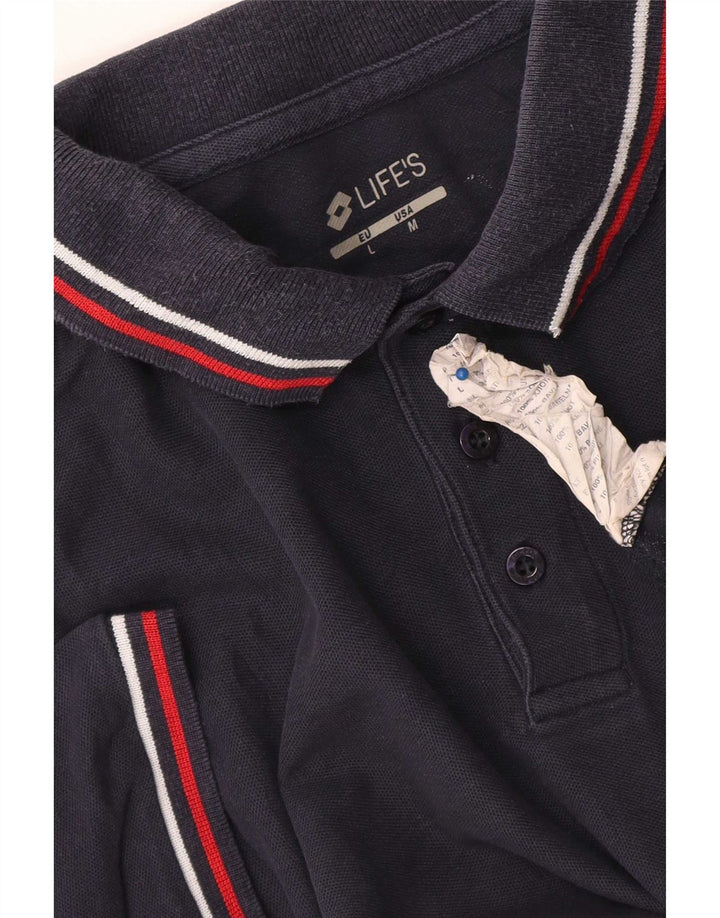 Lotto Polo Homme Bleu Marine Moyen Coton