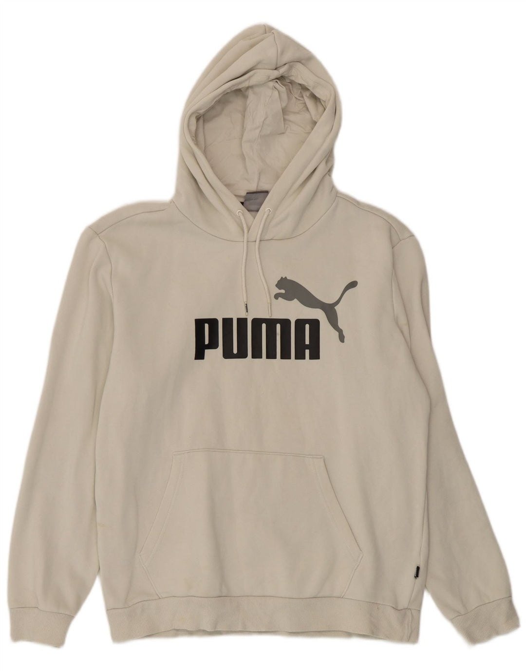 Puma Pull à Capuche Graphique Homme Beige Moyen Coton