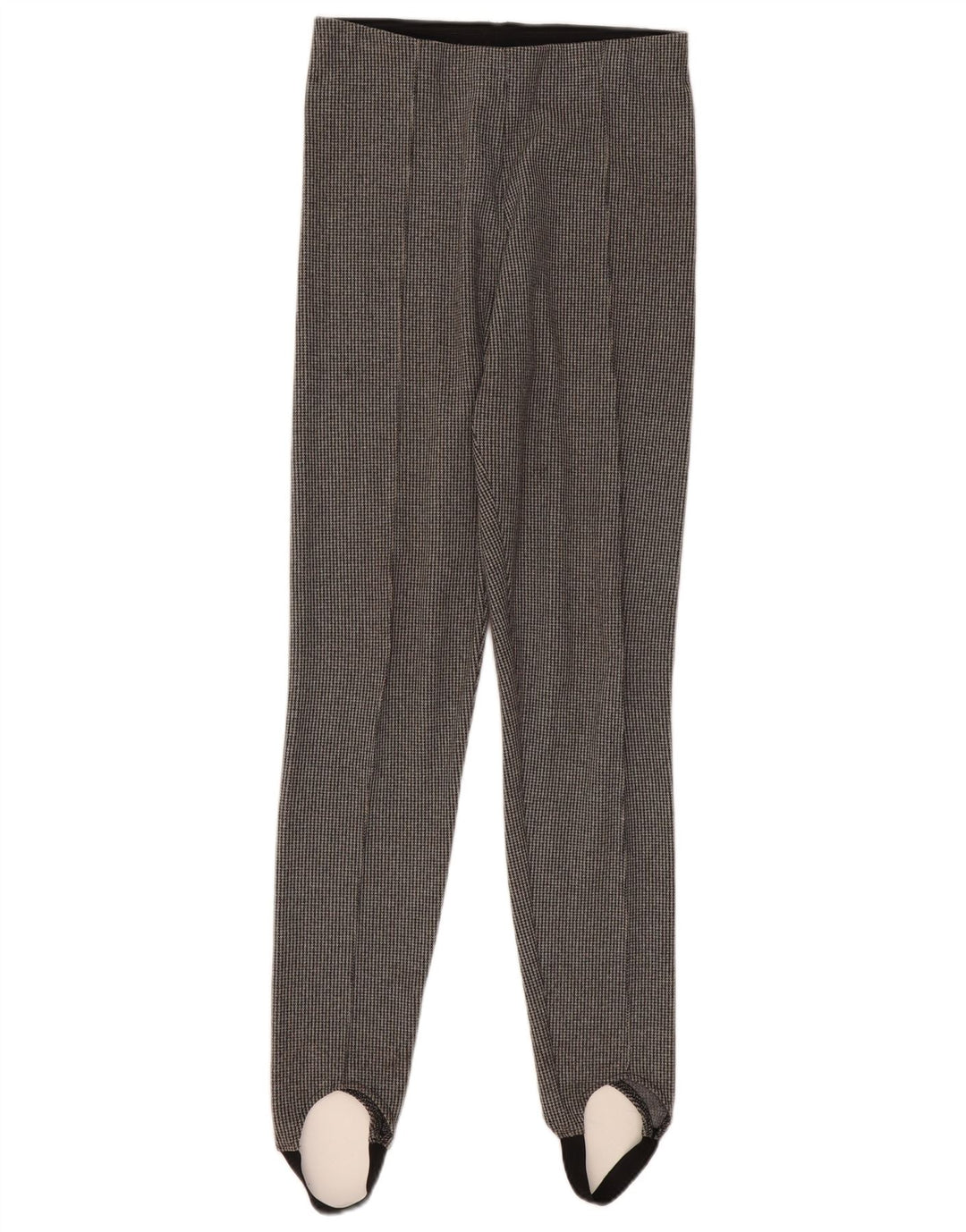 Zara Pantalon décontracté Stirrup pour femme UK 12 Gris moyen pied-de-poule