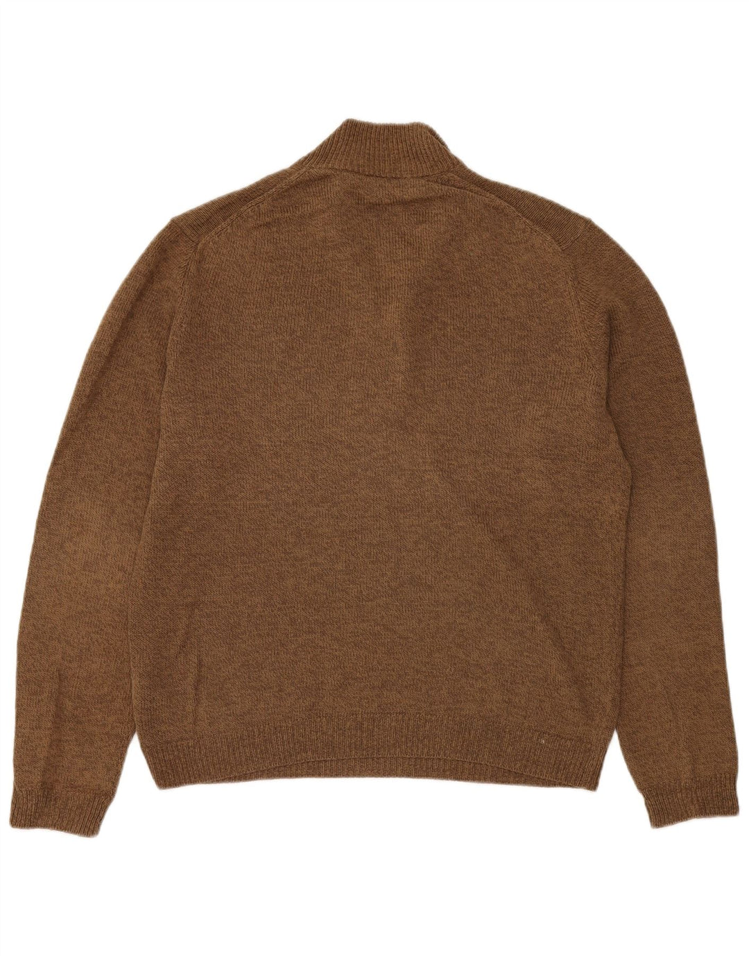 Massimo Dutti Pull à col zippé pour homme en lin marron Taille L