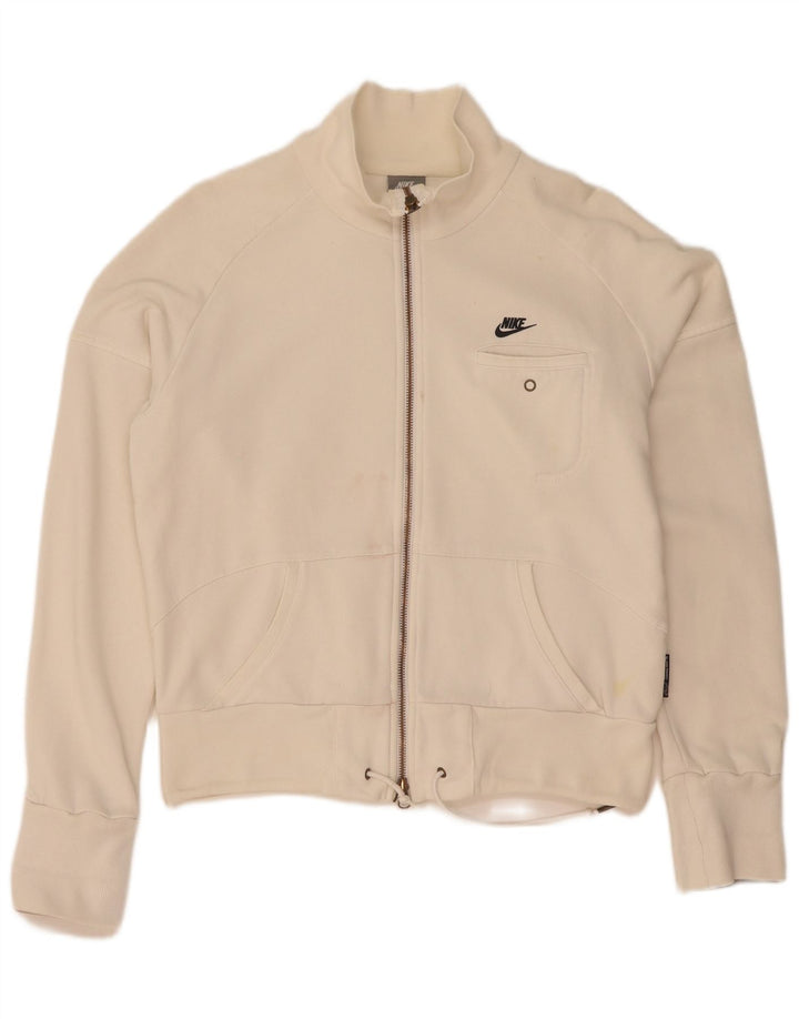 Nike Veste de survêtement pour femme UK 10/12 Coton blanc moyen