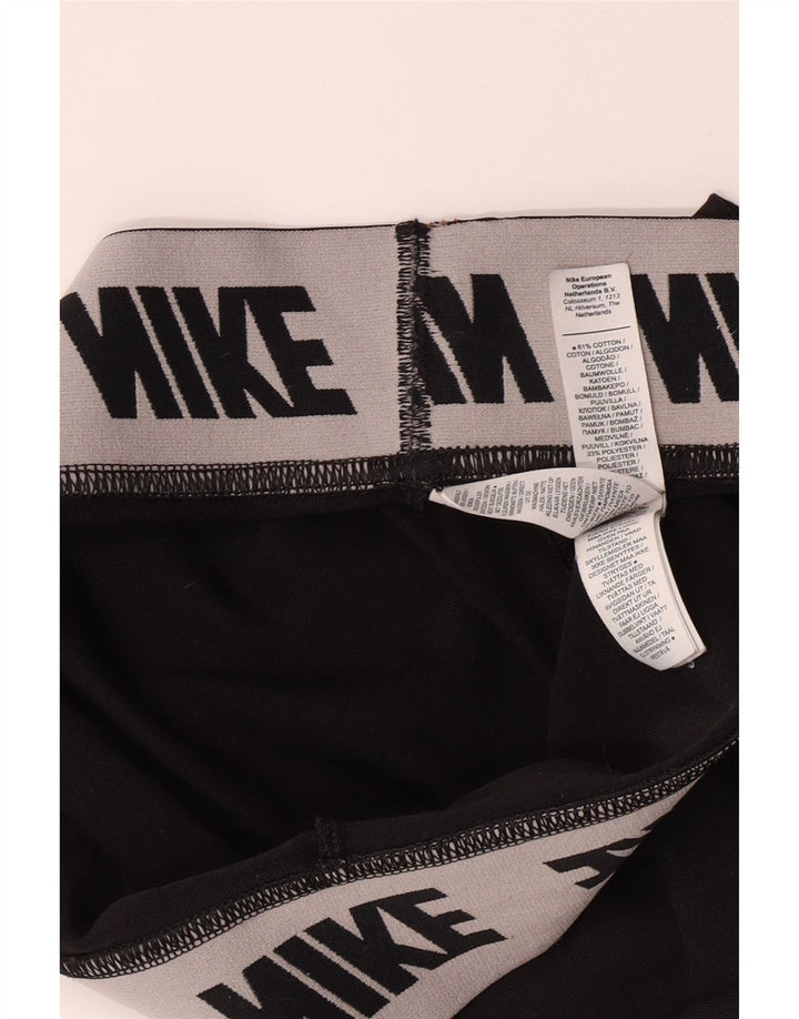 NIKE Leggings graphiques pour femmes UK 12 coton noir moyen