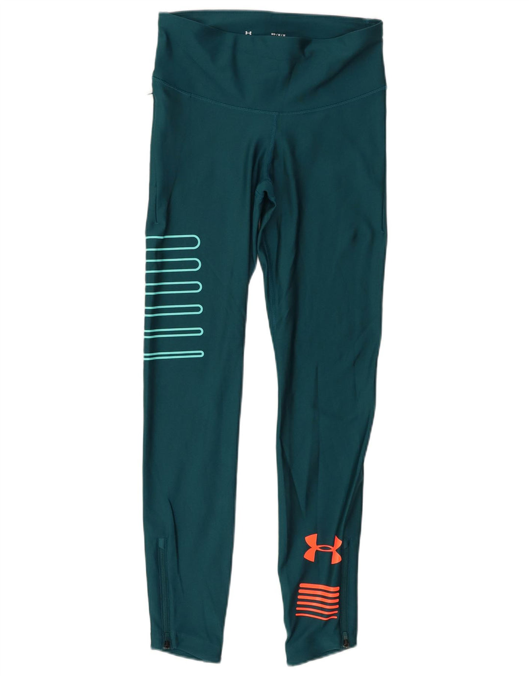 Under Armour Legging Graphique Femme UK 42 Polyester Turquoise Moyen