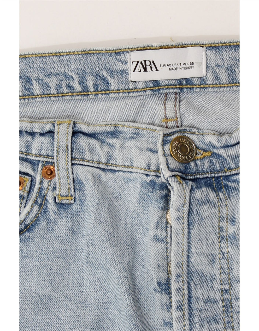 Zara Jean droit pour femme EU 40 Medium W30 L26 Bleu