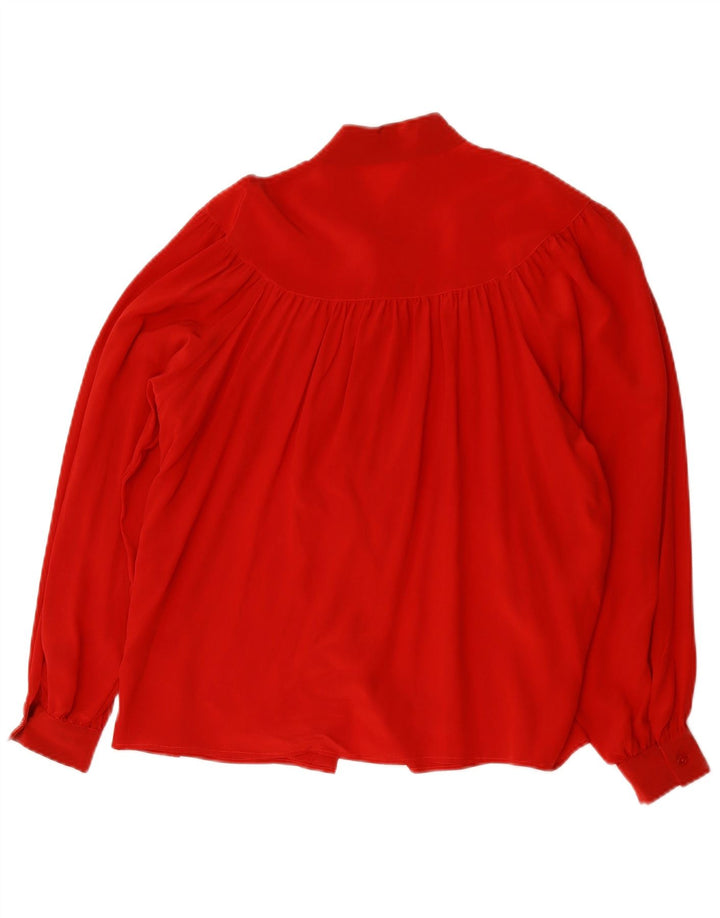 Chemisier chemise femme vintage UK 16 Grand Rouge