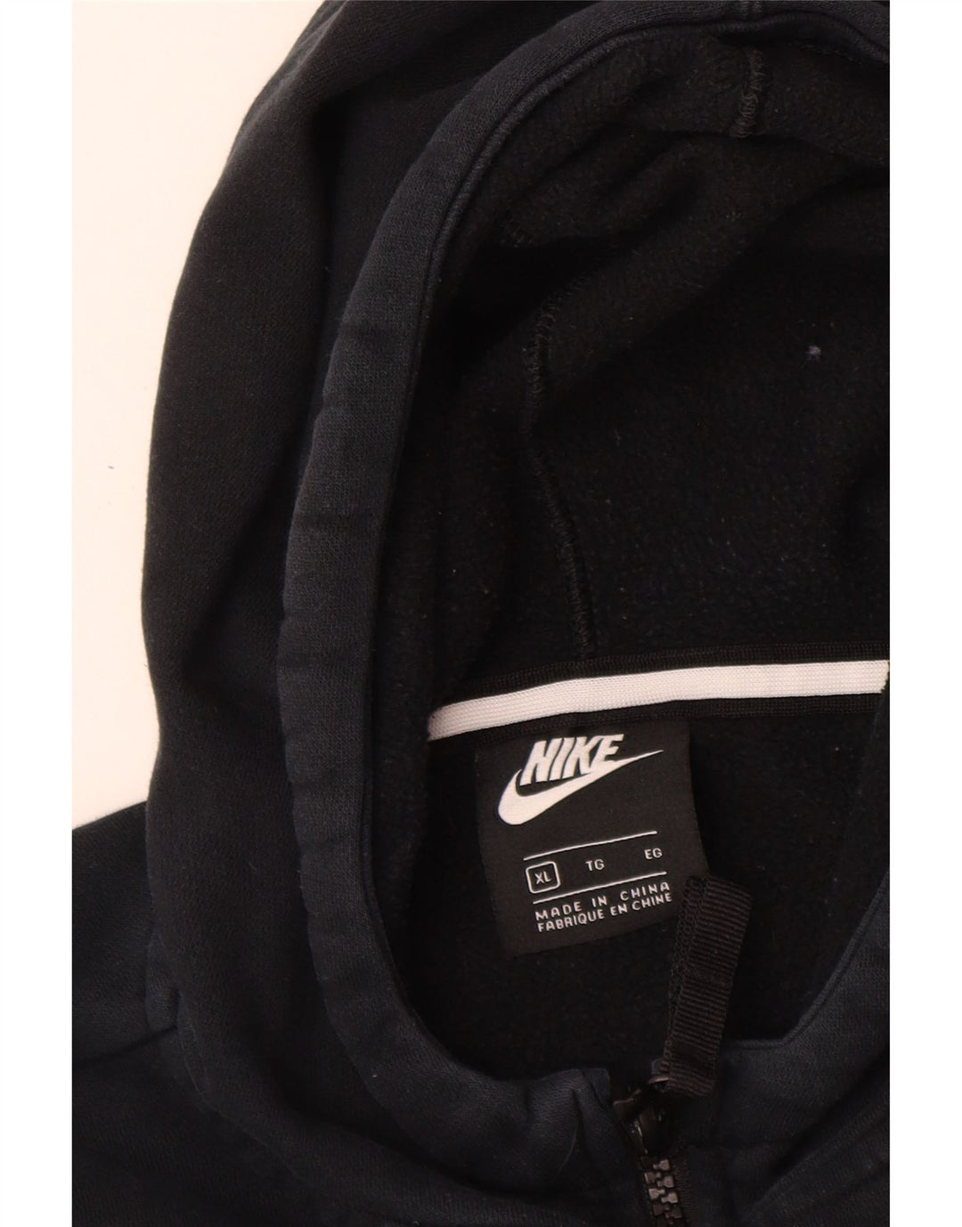 NIKE Pull à capuche zippé graphique pour garçon 13-14 ans XL Noir Colourblock