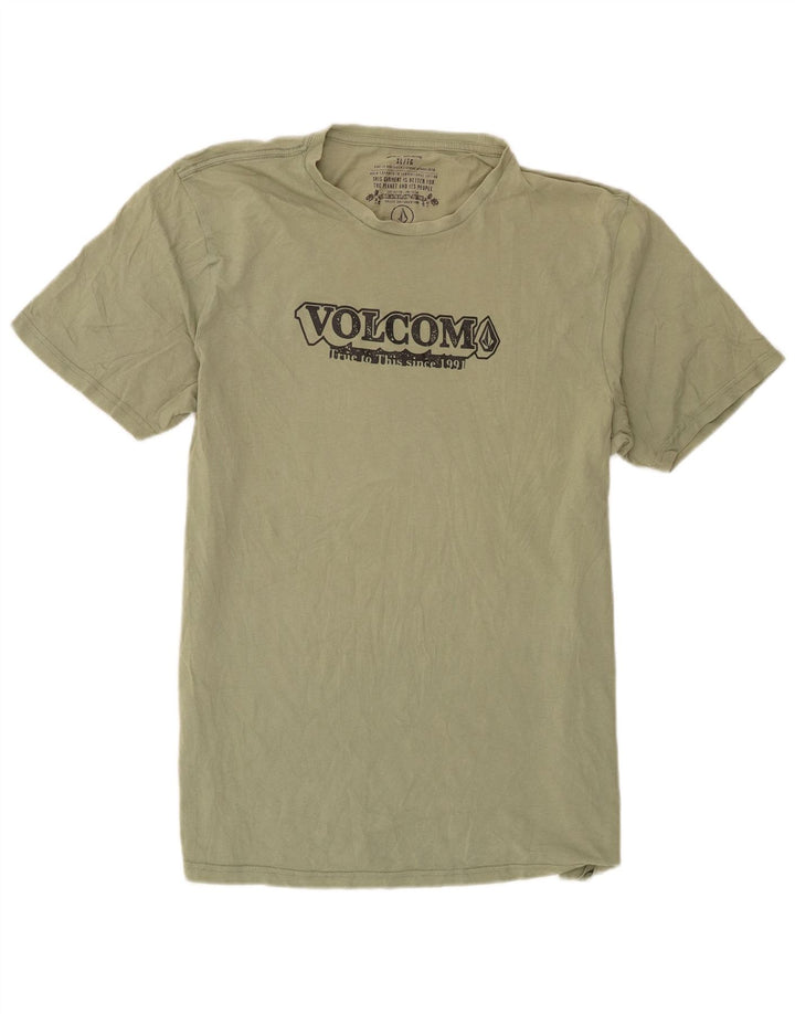 Volcom T-Shirt Graphique Homme Top XL Vert Coton